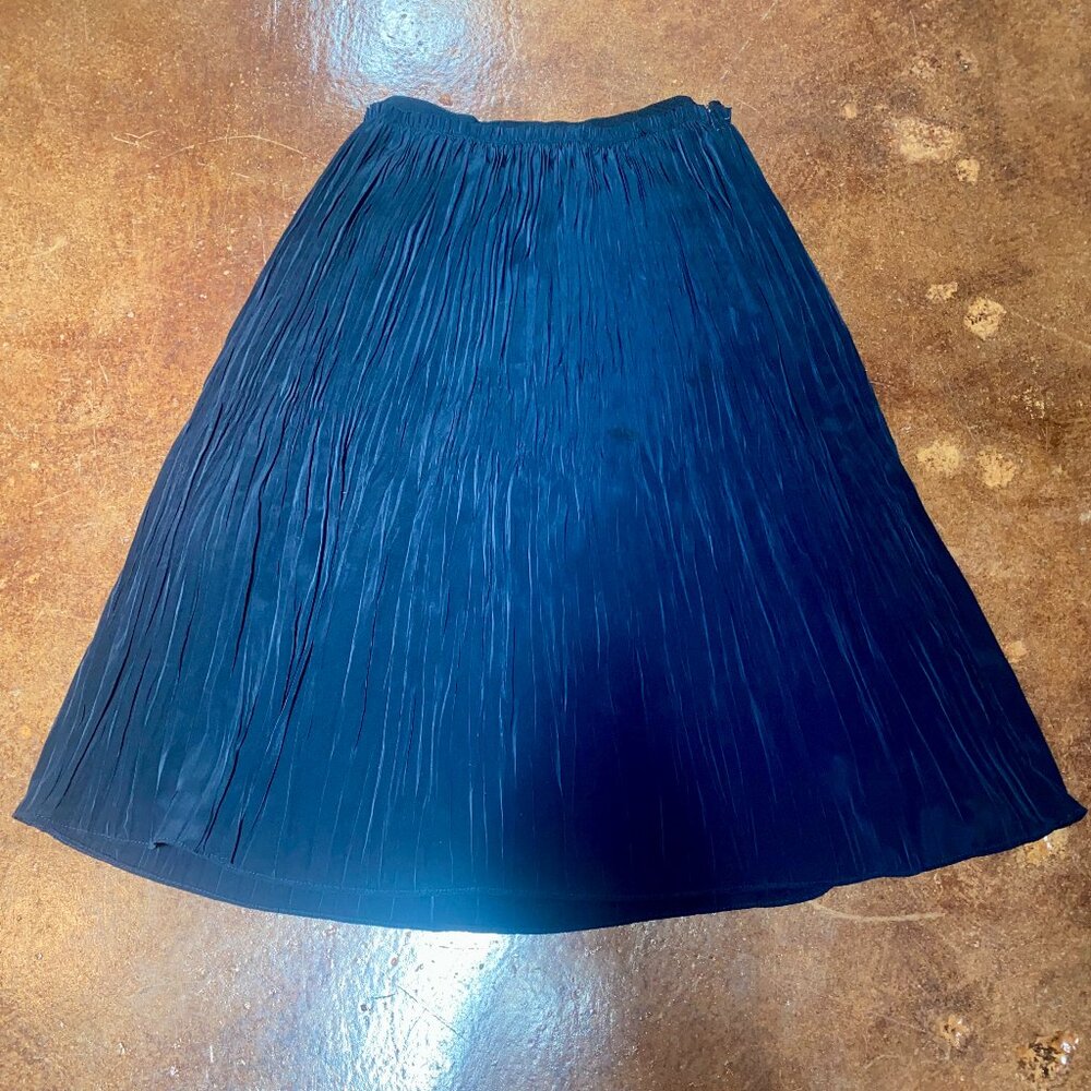Club Monaco Navy Black Pleated Mid-Length Skirt size 0